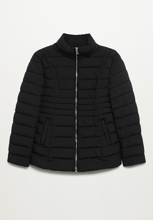 MANGO - Anorak poni - black