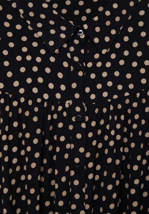 MANGO - Dress peach - black