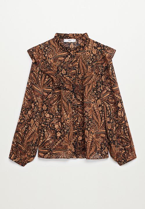 MANGO - Blouse oslo - brown