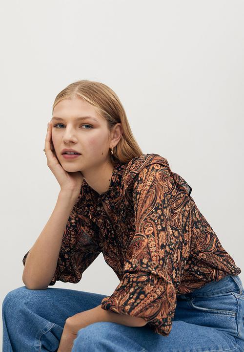 MANGO - Blouse oslo - brown