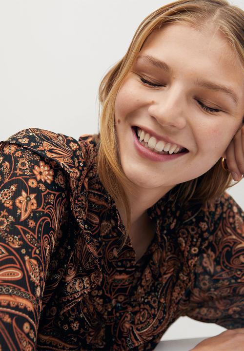MANGO - Blouse oslo - brown