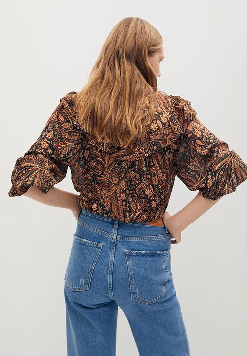 MANGO - Blouse oslo - brown