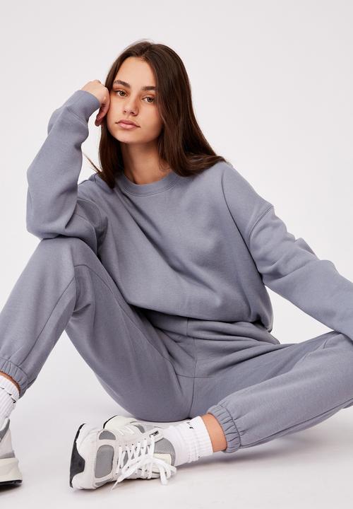 Factorie - Oversized crew neck sweater - fog grey