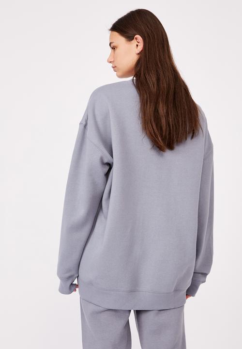 Factorie - Oversized crew neck sweater - fog grey