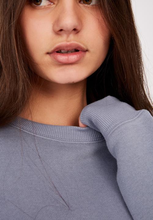 Factorie - Oversized crew neck sweater - fog grey