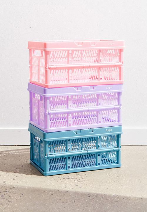 Typo - Small foldable storage-plastic pink