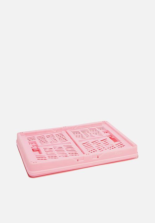 Typo - Small foldable storage-plastic pink