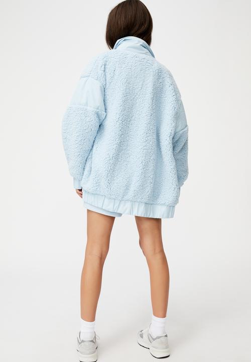 Factorie - Oversized teddy jacket - skyway blue