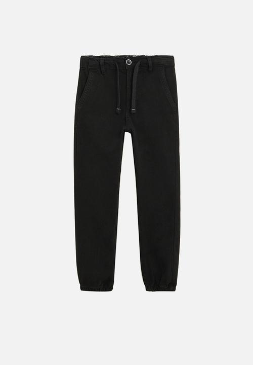 MANGO - Cord trousers - black