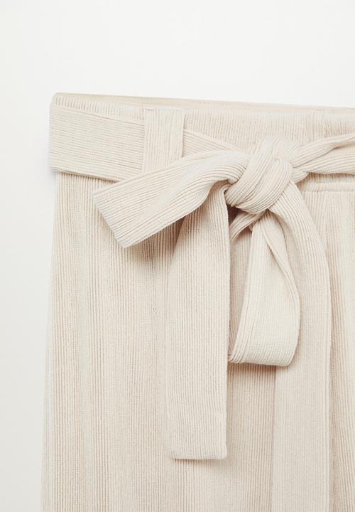MANGO - Trousers palazzo - neutral