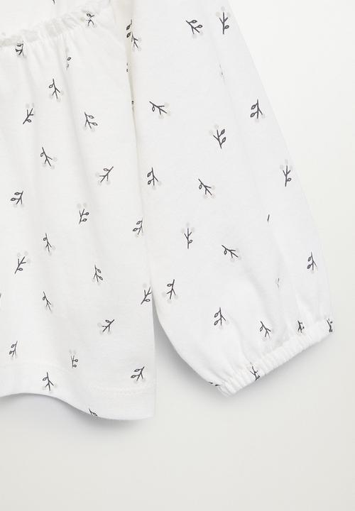 MANGO - Irina long sleeve tee - white