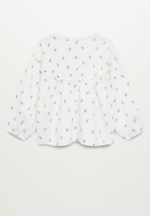 MANGO - Irina long sleeve tee - white