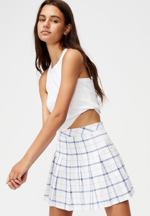Factorie - Pleated skirt - taya check white