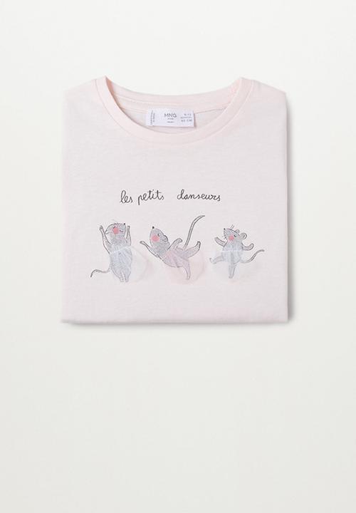 MANGO - Elena long sleeve tee - pink
