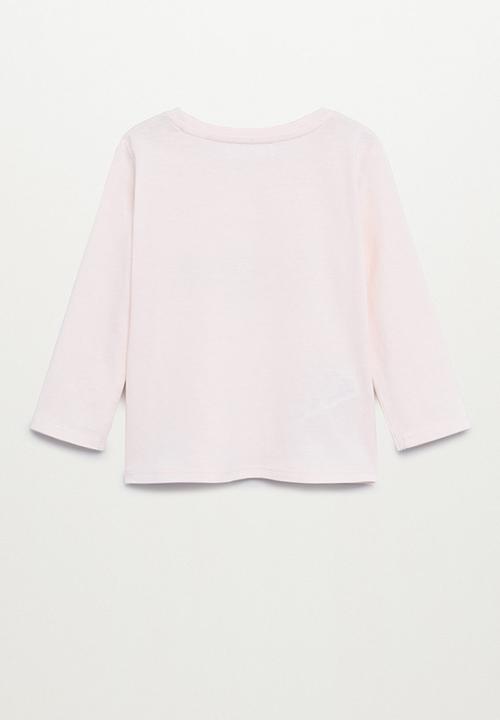 MANGO - Elena long sleeve tee - pink