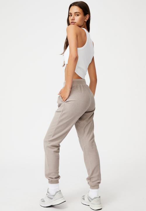 Factorie - Reverse french terry slim fit trackpant - etherea