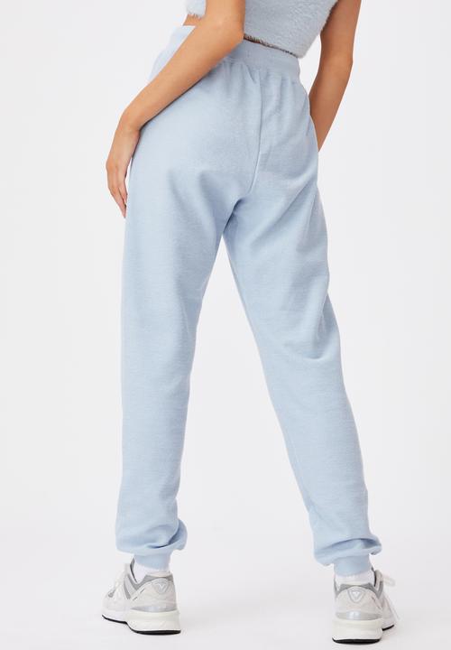 Factorie - Reverse french terry slim fit trackpant - skyway blue