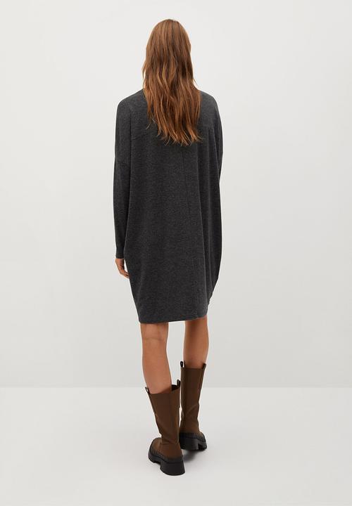MANGO - Dress bila - dark grey