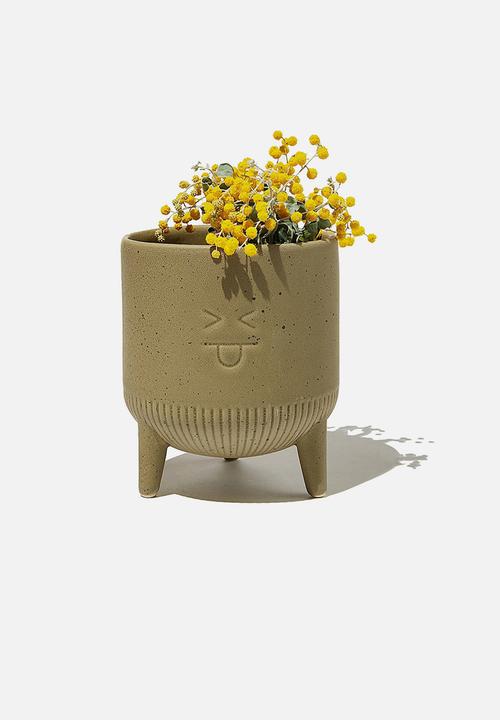 Typo - Midi shaped planter - speckle face
