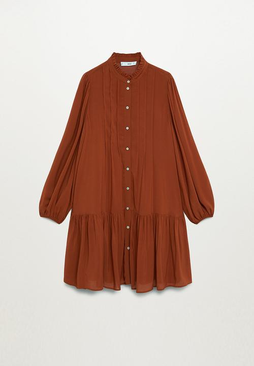 MANGO - Dress sofia - rust