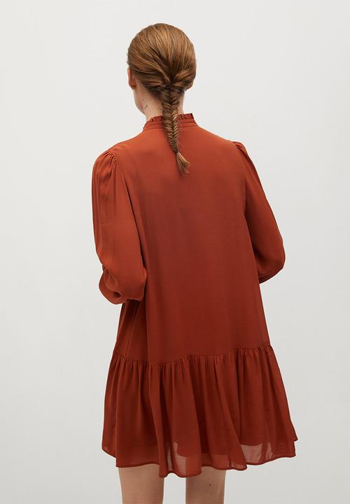 MANGO - Dress sofia - rust