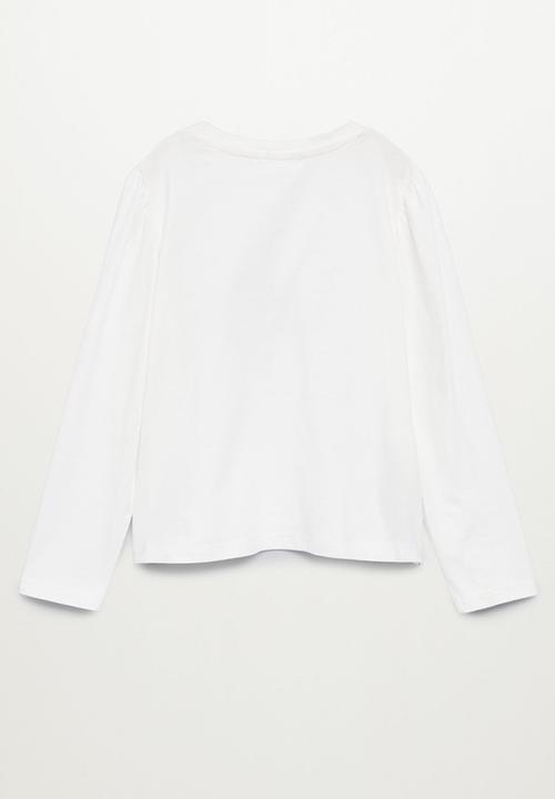 MANGO - Baile long sleeve tee - white