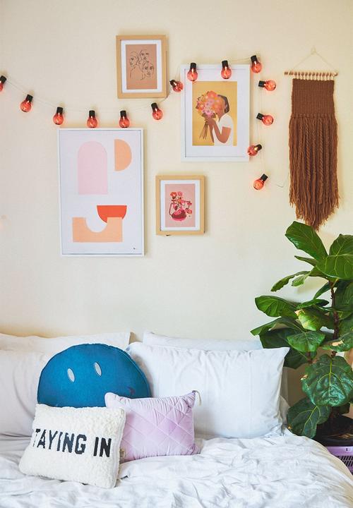 Typo - Fetoon string light 20l - pink & blues