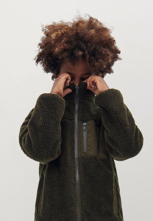 MANGO - Borrego anorak - green