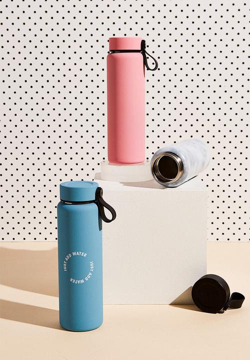 Typo - On the move metal drink bottle 500ml- blue 