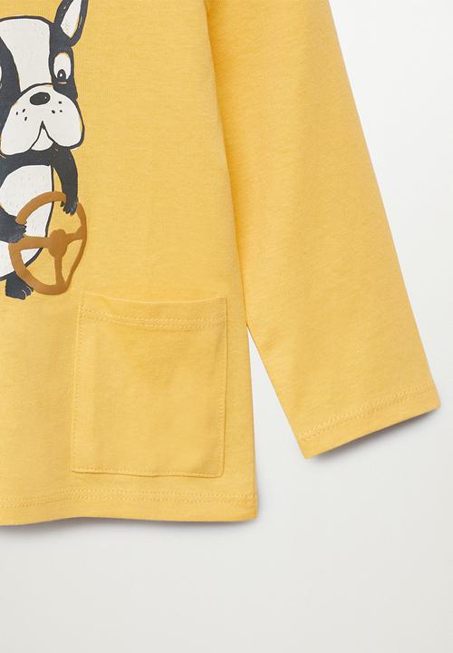 MANGO - Carlos short sleeve tee - yellow