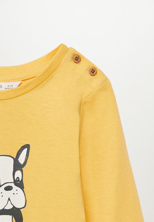 MANGO - Carlos short sleeve tee - yellow