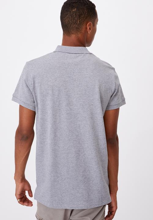 Cotton On - Essential short sleeve polo - grey marle