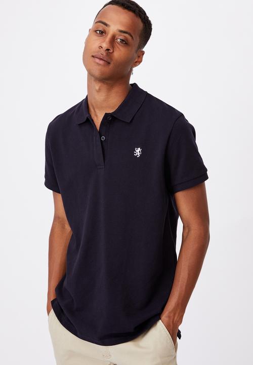 Cotton On - Essential short sleeve polo - navy