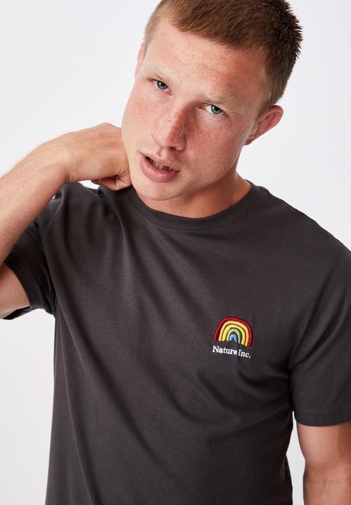 Cotton On - Tbar art t-shirt - faded slate
