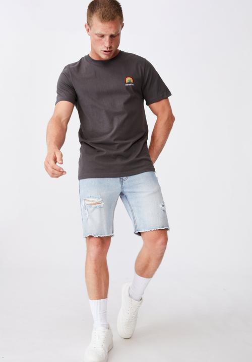 Cotton On - Tbar art t-shirt - faded slate