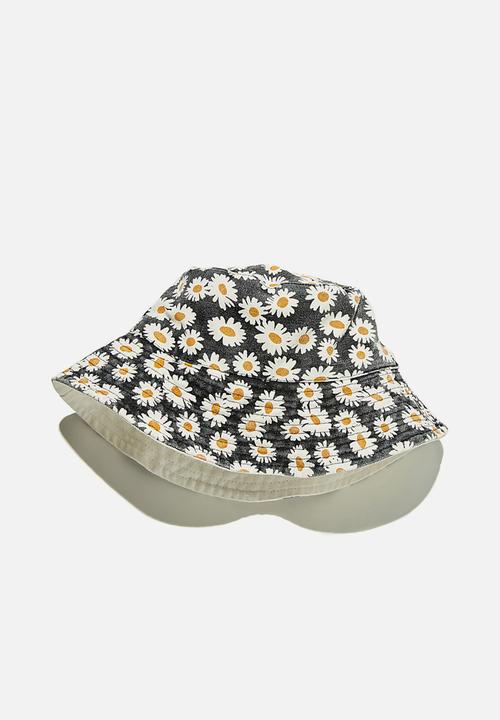 Rubi - Elly reversible wide brim bucket hat - black 