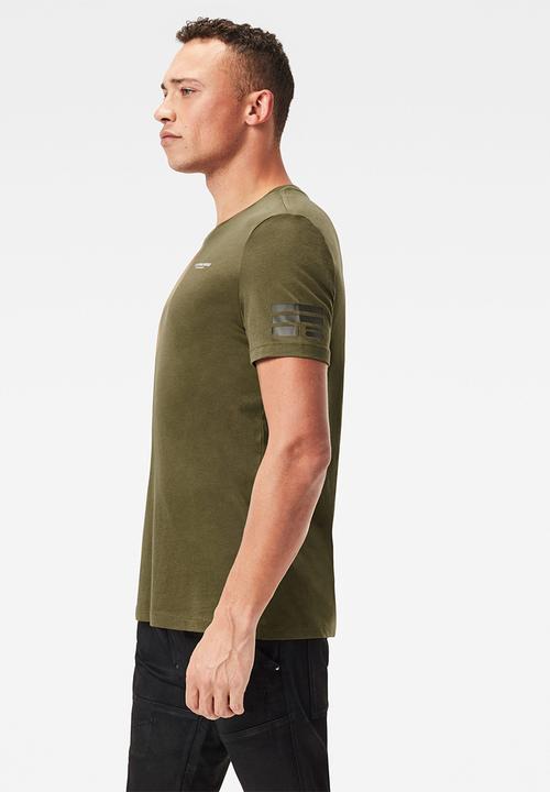 G-STAR - Text gr slim r t short sleeve - green 