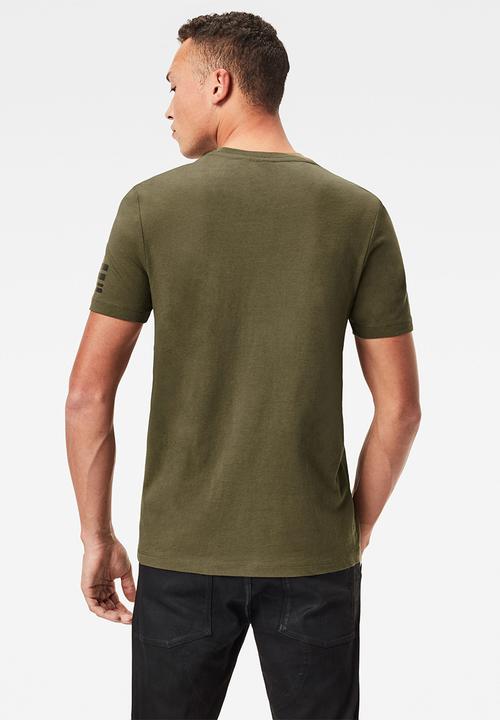 G-STAR - Text gr slim r t short sleeve - green 
