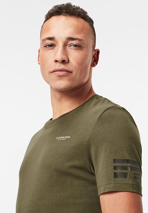 G-STAR - Text gr slim r t short sleeve - green 