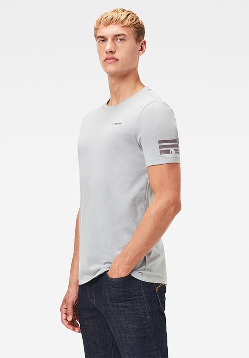 G-STAR - Text gr slim r t short sleeve - grey 