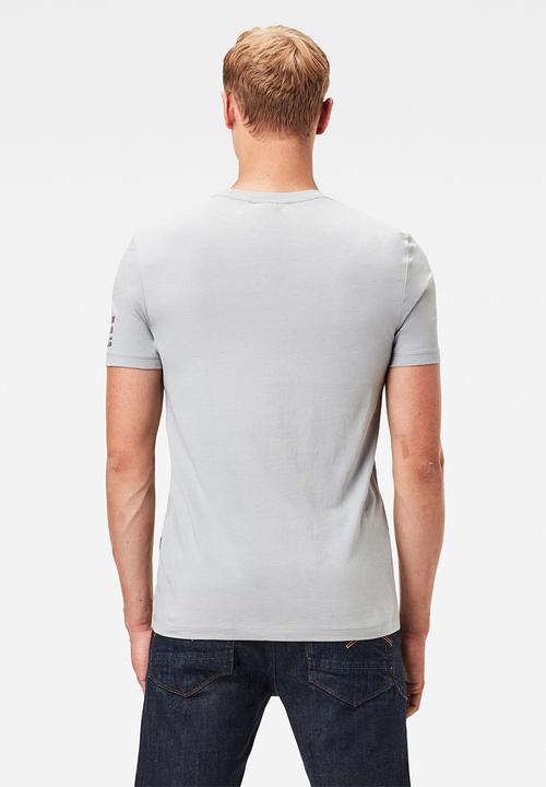 G-STAR - Text gr slim r t short sleeve - grey 