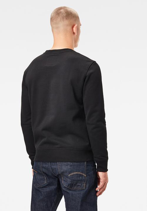 G-STAR - Raw dot r sw long sleeve - black 