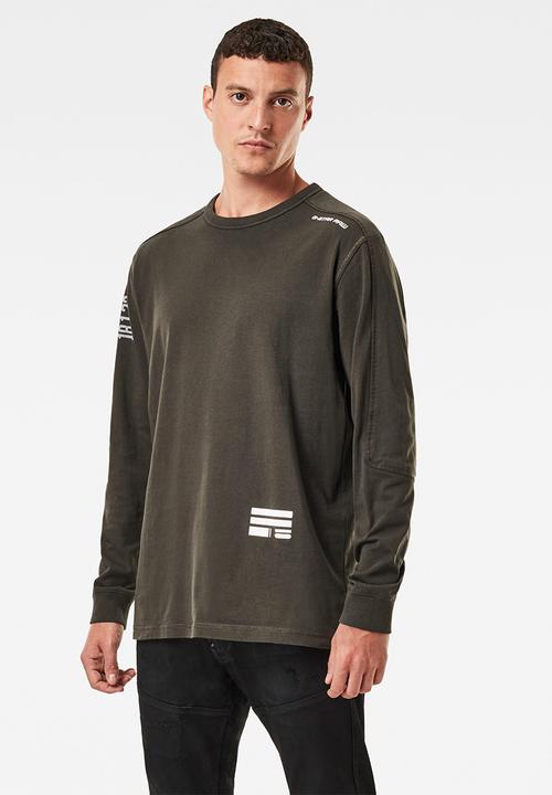G-STAR - Multi logo+ korpaz r t long sleeve - grey 