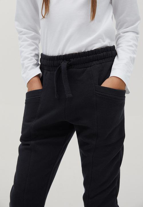MANGO - Barna trousers - black