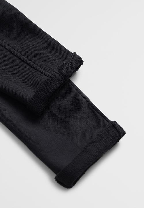 MANGO - Barna trousers - black