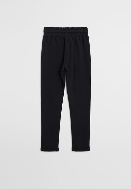 MANGO - Barna trousers - black