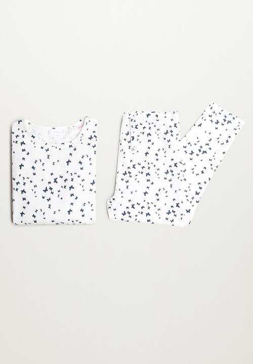 MANGO - Mariposa pyjamas - white
