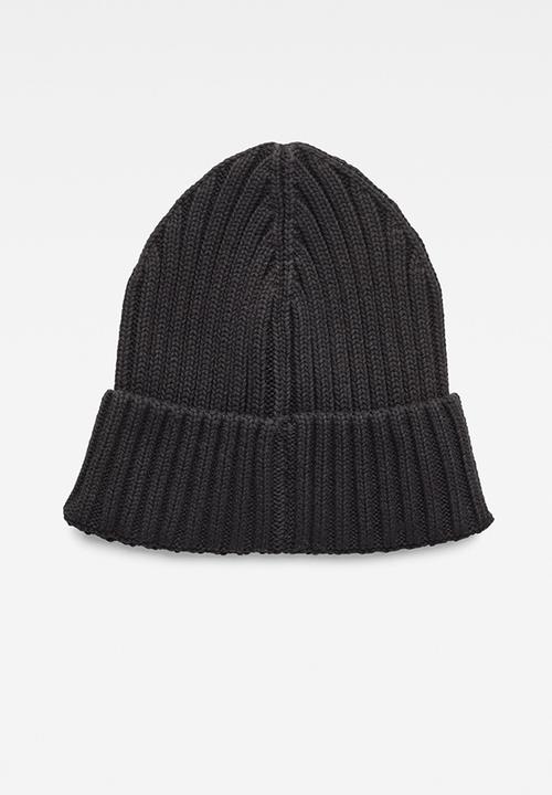 G-STAR - Rib beanie - black