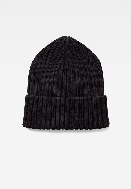 G-STAR - Rib beanie - black