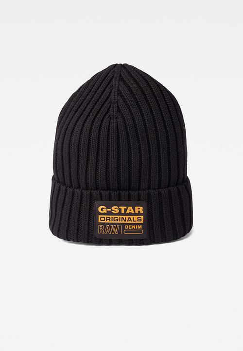 G-STAR - Rib beanie - black
